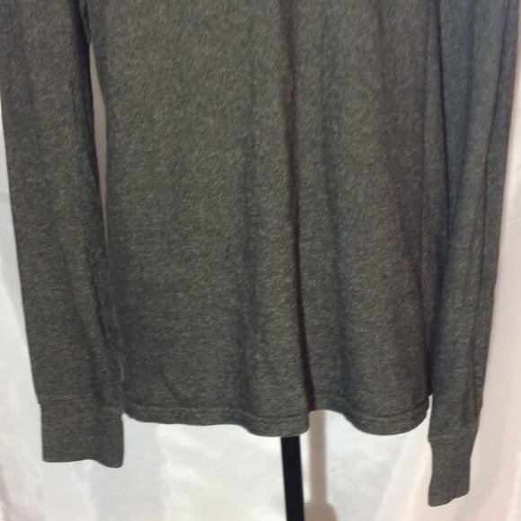 Merona Men Long Sleeve Gray Shirt Size M Button Pullover - Picture 2 of 9